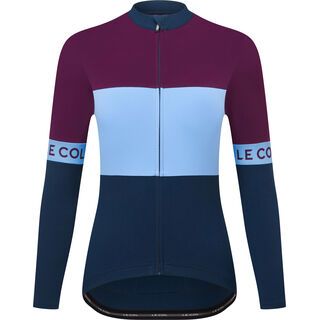 Le Col Womens Sport Tricolour Long Sleeve Jersey navy/powder blue/purple