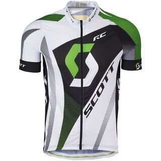 Scott RC Pro s/sl Shirt, white/green - Radtrikot