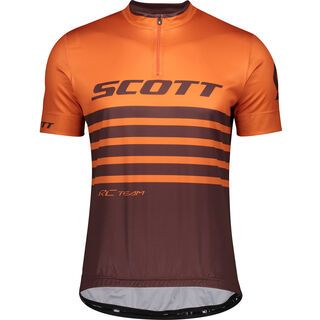 Scott RC Team 20 S/Sl Men's Shirt, orange pumpkin/maroon red - Radtrikot