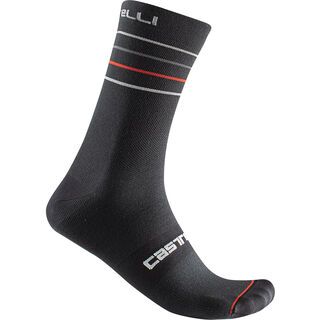 Castelli Endurance 15 Sock black/silver gray-red