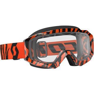 Scott Goggle Hustle MX Enduro, black/fluo orange/Lens: clear - MX Brille