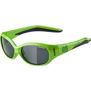 Alpina Flexxy Kids, green dino/Lens: ceramic black - Sportbrille