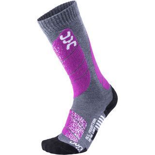 UYN All Mountain Ski Socks Lady medium grey melange/purple