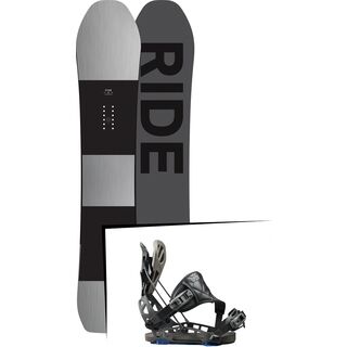Set: Ride Timeless 2017 + Flow NX2-GT Hybrid 2017, black - Snowboardset
