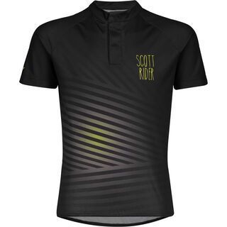 Scott RC Team S/SL Junior Shirt black/sulphur yellow