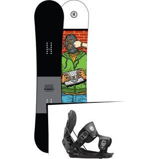 Set: Ride Crook 2017 + Flow Five 2016, black - Snowboardset