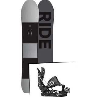 Set: Ride Timeless 2017 + Flow NX2 Hybrid 2017, black - Snowboardset