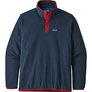 Patagonia Men's Micro D Snap-T Fleece Pullover new navy w/classic red