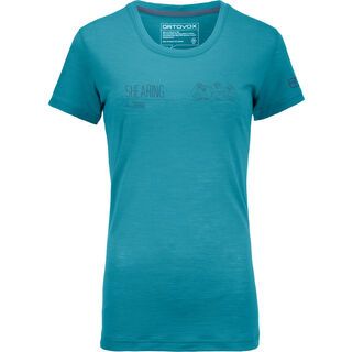 Ortovox 150 Cool Shearing T-Shirt W, aqua - Funktionsshirt