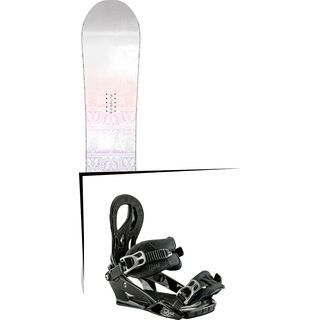 Set: Nitro Pro One Off Silje Norendal 2017 + Nitro Lynx 2017, black - Snowboardset