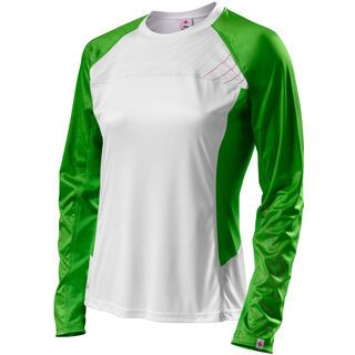 Specialized Womens Andorra Comp Long Sleeve Jersey, white/green - Radtrikot