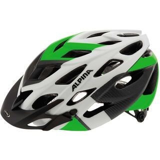 Alpina D-Alto L.E., white black green - Fahrradhelm