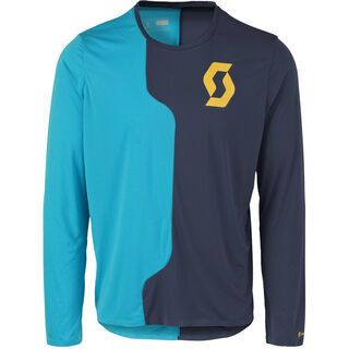 Scott Trail Tech l/sl Shirt, blue/blue - Radtrikot