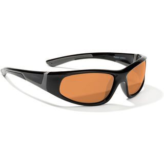 Alpina Flexxy Junior, black-grey/Ceramic Mirror Orange S2 - Sportbrille