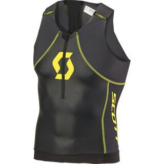 Scott Plasma Tanktop, black/neon yellow - Triathlon Top