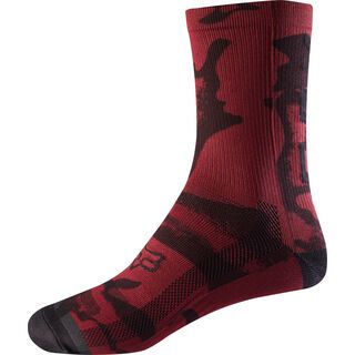 Fox Womens 8 Print Trail Sock, red - Radsocken