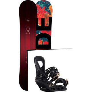 Set: Ride Saturday 2017 + Burton Lexa 2017, black gold - Snowboardset