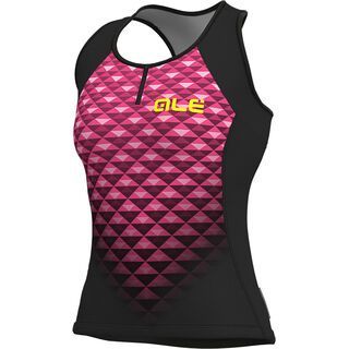 Ale Hexa Lady Top, black-fluo pink - Radtrikot