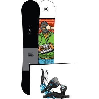 Set: Ride Crook 2017 + Flow Fuse-GT 2016, black/blue - Snowboardset
