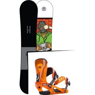 Set: Ride Crook 2017 + Ride KX 2015, orange - Snowboardset