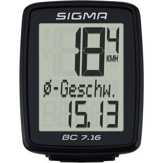 Sigma BC 7.16, schwarz - Fahrradcomputer