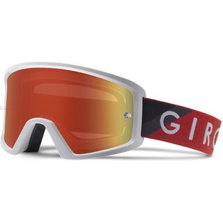 Giro Blok MTB inkl. Wechselscheibe, red grey/Lens: amber - MX Brille