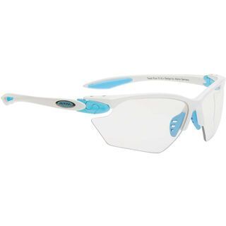 Alpina Twist Four S VL+, white blue/Lens: varioflex+ black - Sportbrille