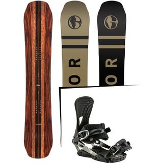 Set: Arbor Coda Camber Premium Mid Wide 2017 + Nitro Machine 2017, black - Snowboardset