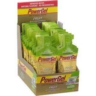 PowerBar PowerGel Fruit - Mango-Passionfruit (mit Koffein) (Box) - Energie Gel