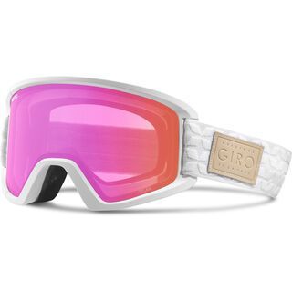 Giro Dylan inkl. WS, white quilted/Lens: amber pink - Skibrille