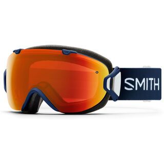Smith I/OS inkl. Wechselscheibe, navy micro floral/Lens: everyday red mirror chromapop - Skibrille