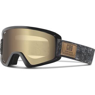 Giro Dylan + Spare Lens, black paisley/amber gold - Skibrille