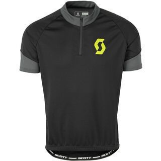 Scott Endurance Q-Zip s/sl Shirt, black/yellow - Radtrikot