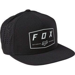 Fox Badge Snapback Hat black