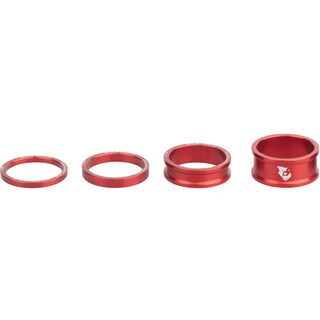 Wolf Tooth Precision Headset Spacers - 3/5/10/15 mm Kit red