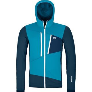 Ortovox Merino Fleece Grid Hoody M mountain blue