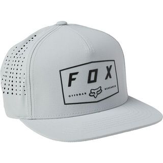 Fox Badge Snapback Hat grey