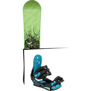 Set: Nitro Ripper Youth Wide 2017 + Nitro Charger 2015, black - Snowboardset
