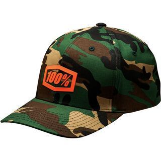 100% Trek Flexfit Hat, camo black/green - Cap