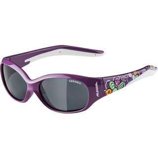 Alpina Flexxy Kids, purple flower/Lens: ceramic black - Sportbrille