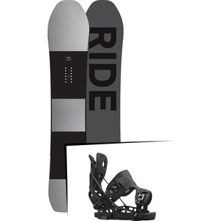 Set: Ride Timeless 2017 + Flow NX2 2016, black - Snowboardset