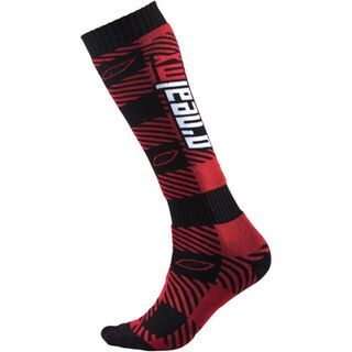 ONeal Pro MX Socks Plaid, black/red - Radsocken