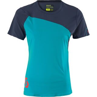 Scott Womens Trail Tech 10 s/sl Shirt, blue nights/ocean blue - Radtrikot