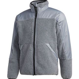 Adidas Fleece Zip Jacket feather grey/orange