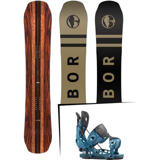 Set: Arbor Coda Camber Premium Mid Wide 2017 + Flow NX2 2016, blue - Snowboardset