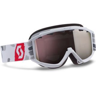 Scott Hook Up Junior, white red/silver chrome - Skibrille