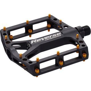 Reverse Black One Pedals black/gold