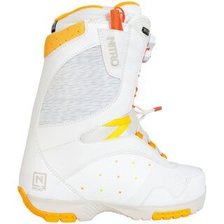 Nitro Crown TLS, White-Orange-Yellow - Snowboardschuhe