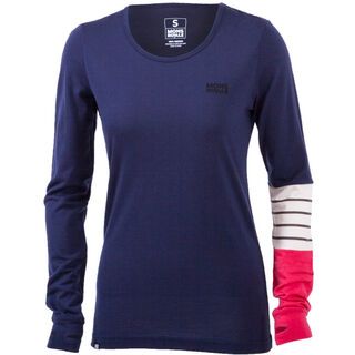 Mons Royale Original LS, navy pink - Funktionsshirt