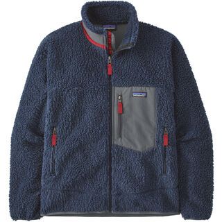 Patagonia Men's Classic Retro-X Fleece Jacket new navy w/wax red